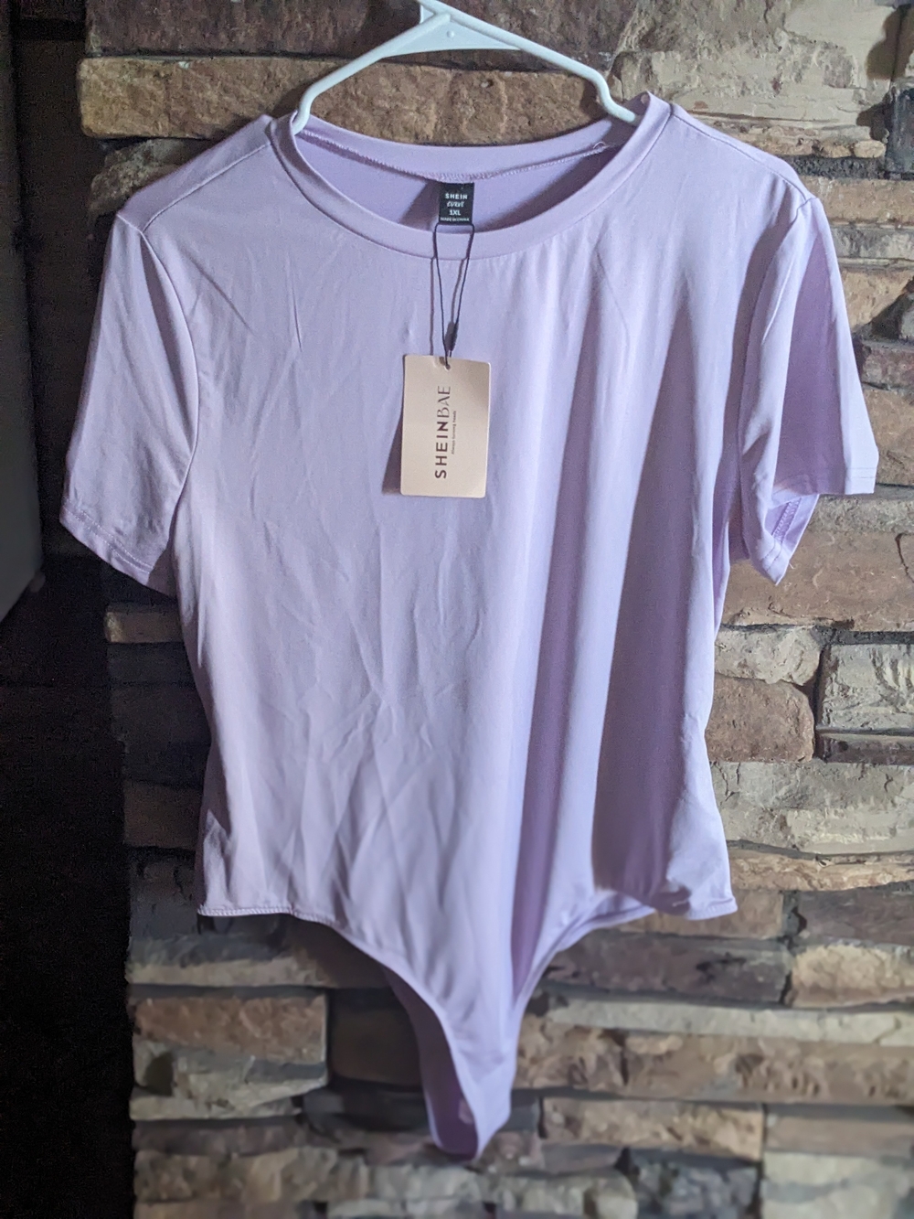 Petal 🌸 Soft SHEIN Women’s Lavender Crewneck Tee Bodysuit